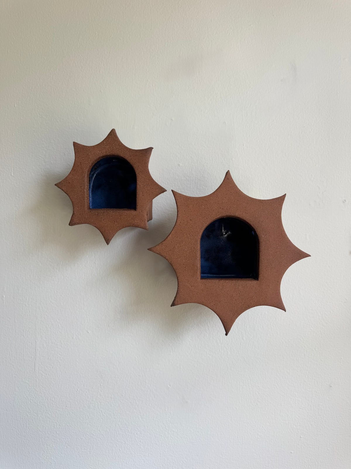 Large Natural Star with Stormy Blue Inside