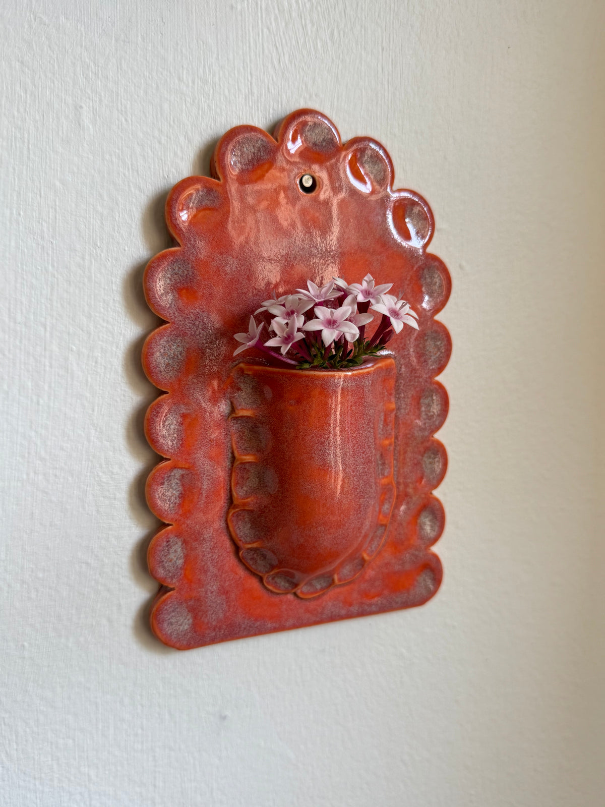 Sunset Scallop Wall Vase
