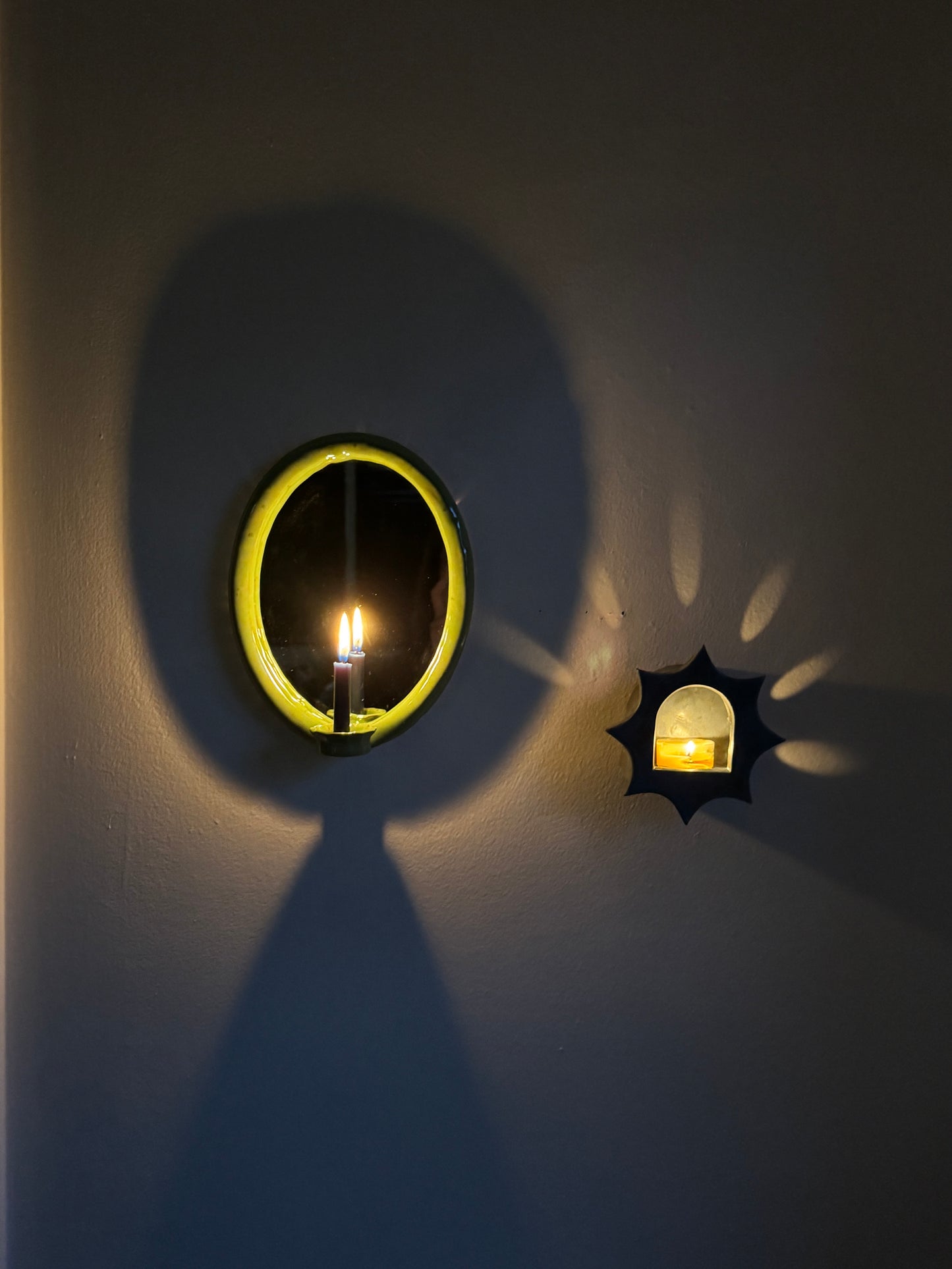 Fern Green Tapered Mirror Sconce