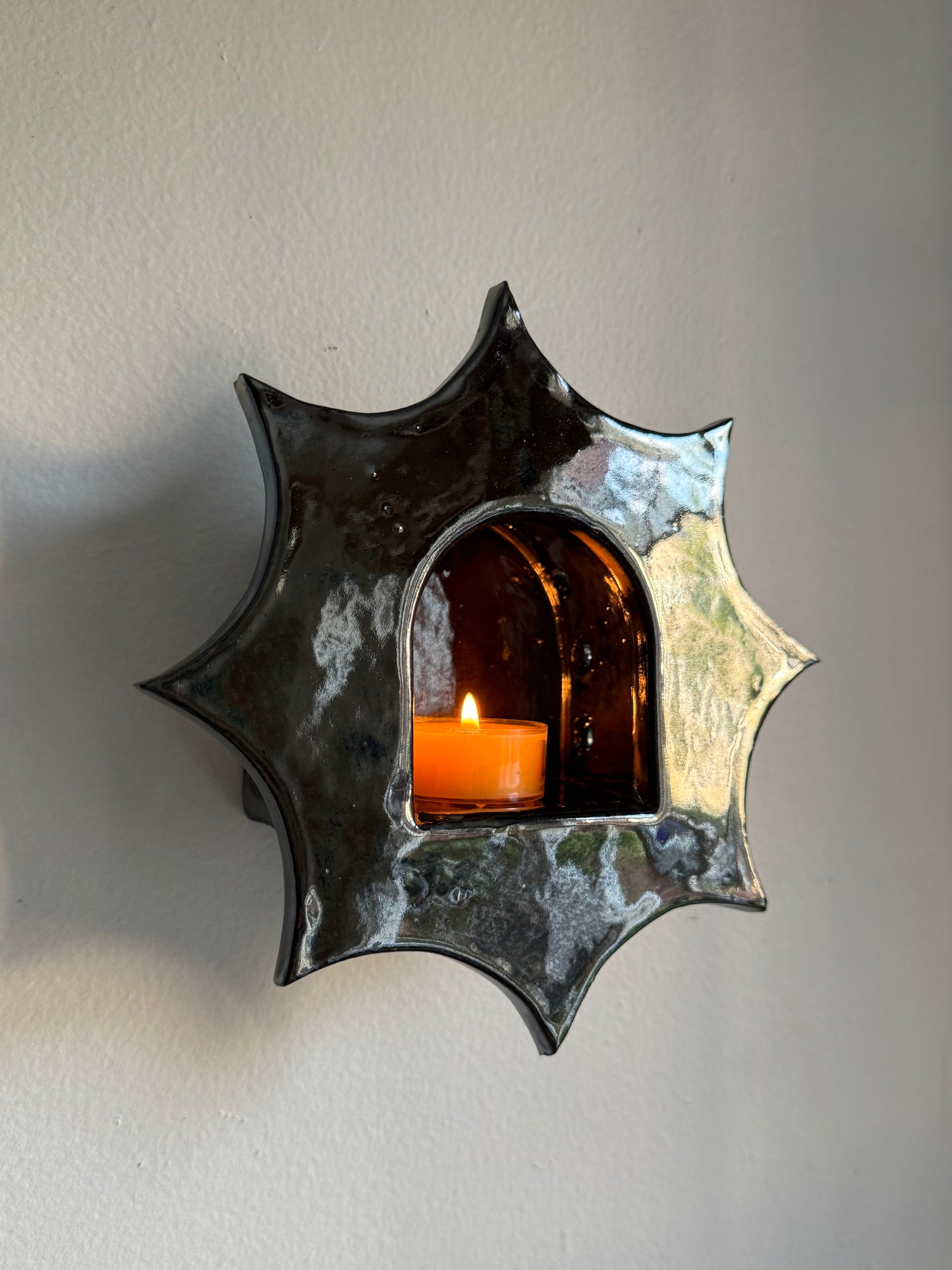 Large Metallic Star Sconce
