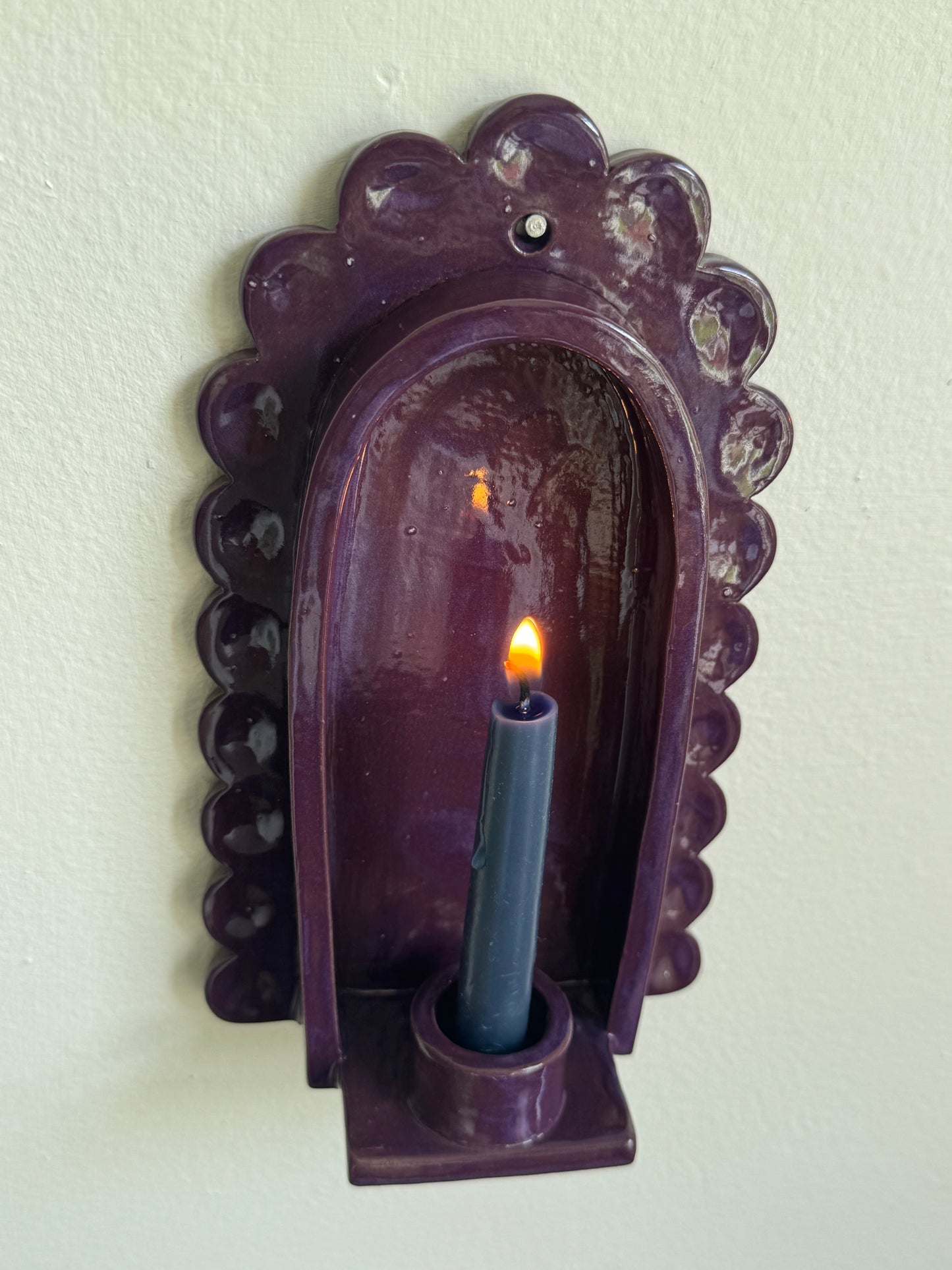 Wonky Dark Plum Sconce #1