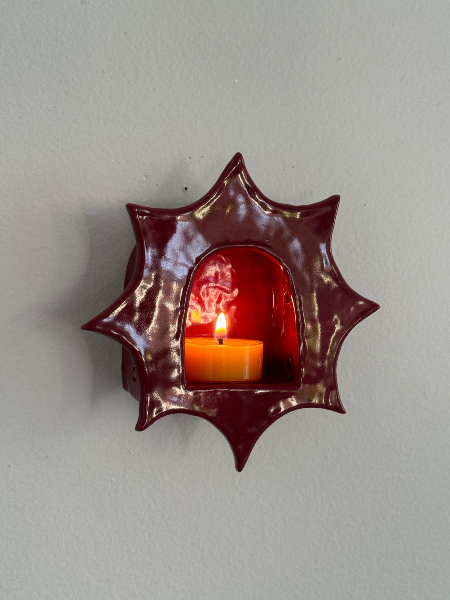 Burgundy Star Votive