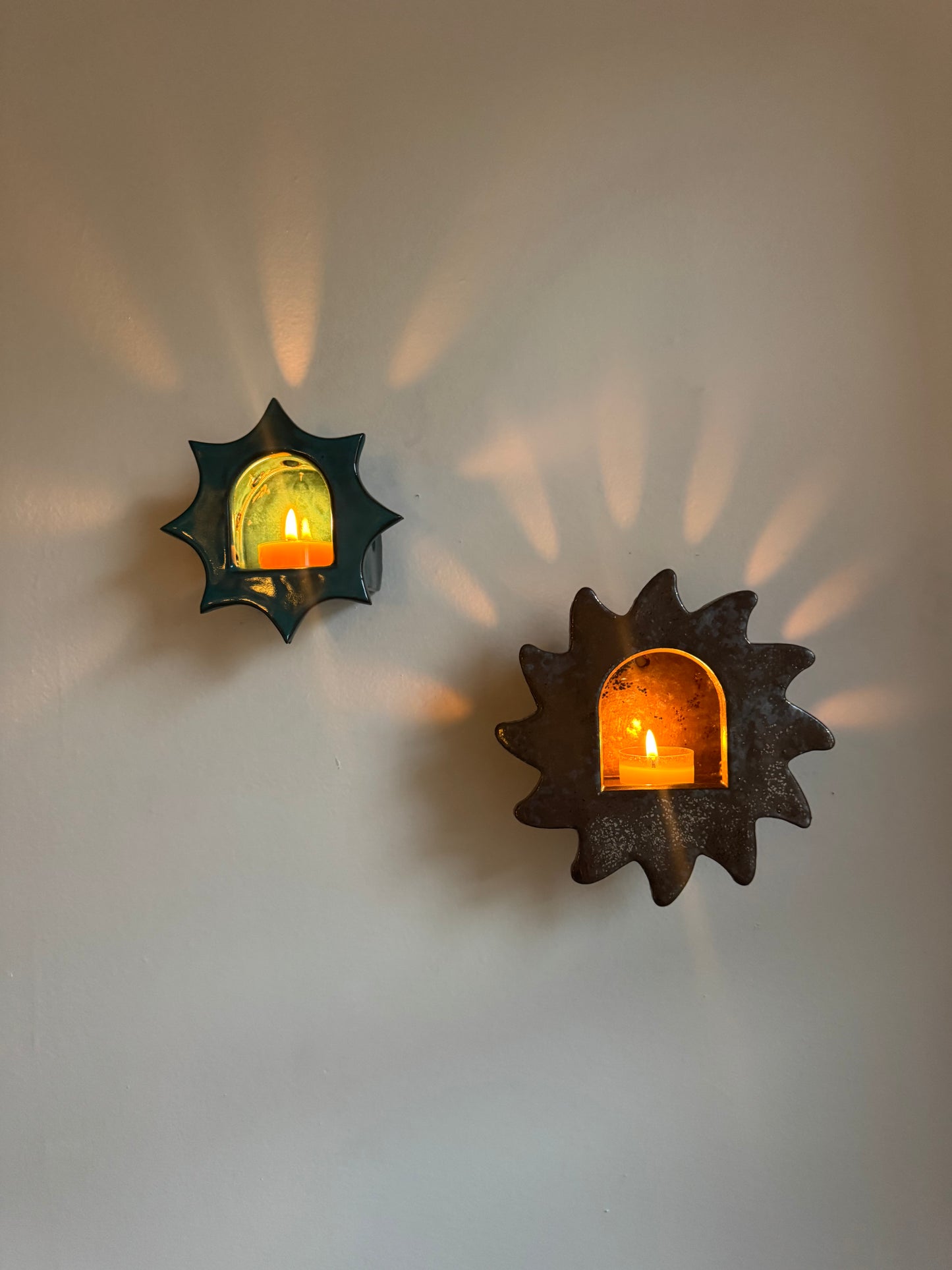 Dark Teal Star Sconce