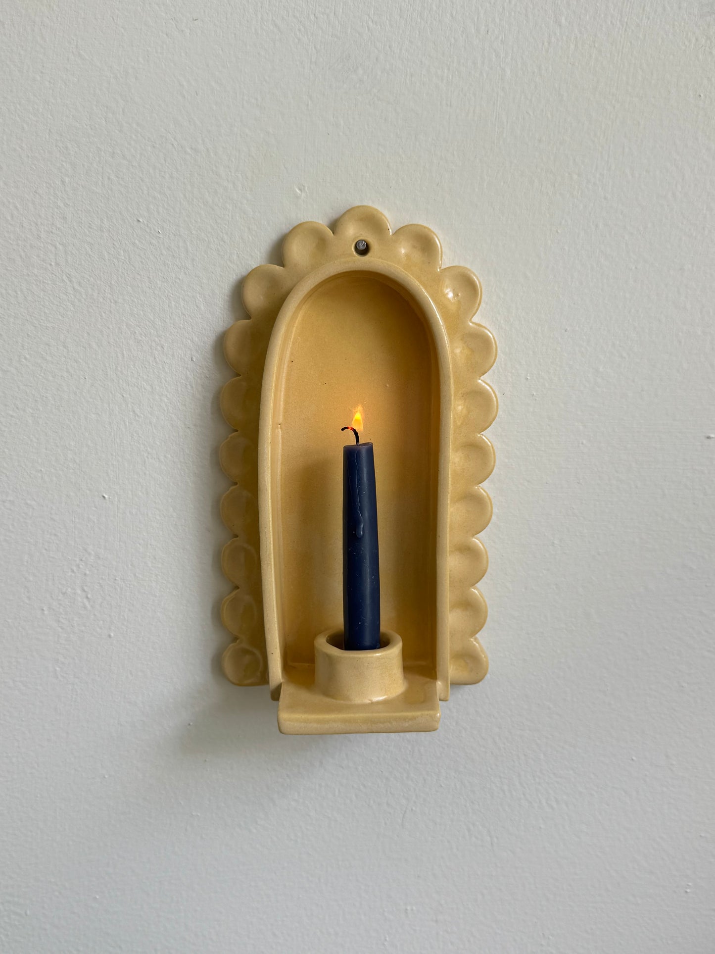 Yellow Scallop Sconce