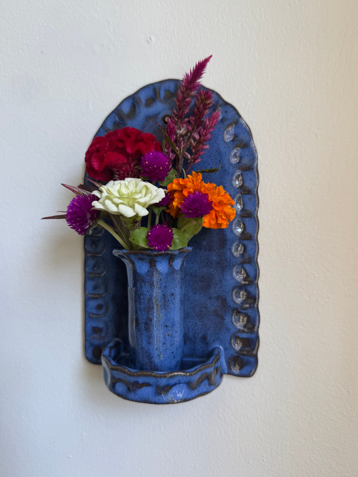 Stormy Blue Shelf and Vase