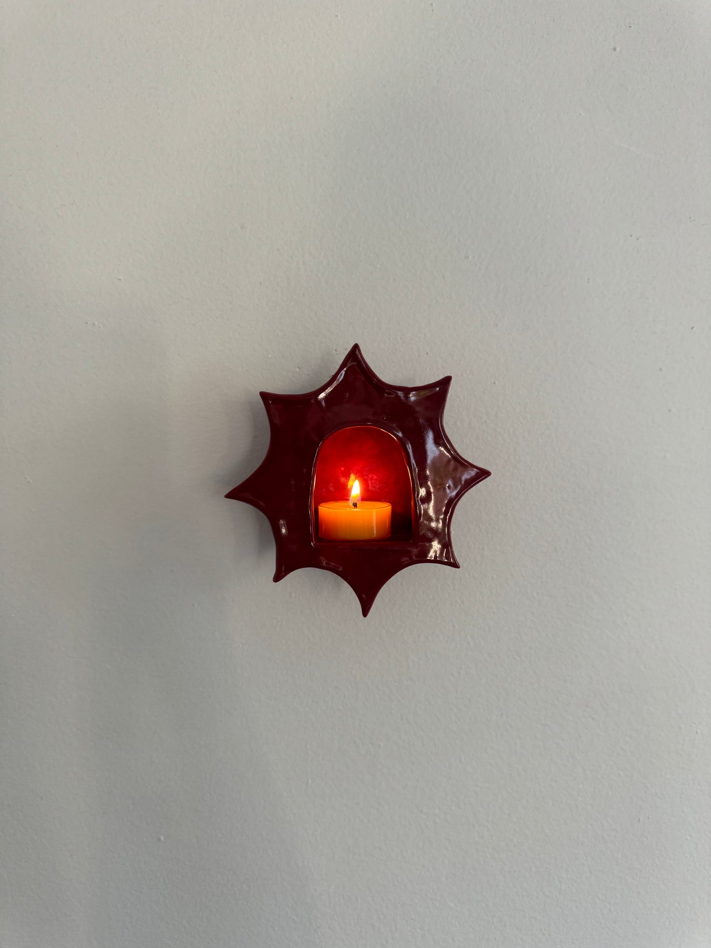 Burgundy Star Votive