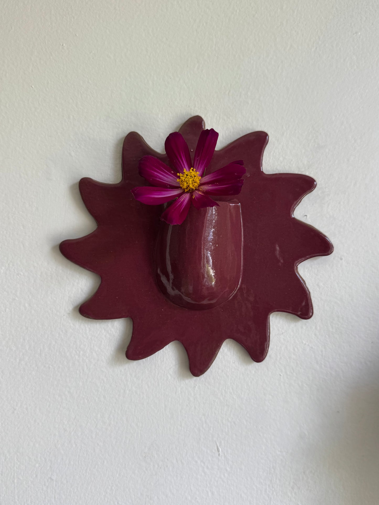 Burgundy Sun Vase