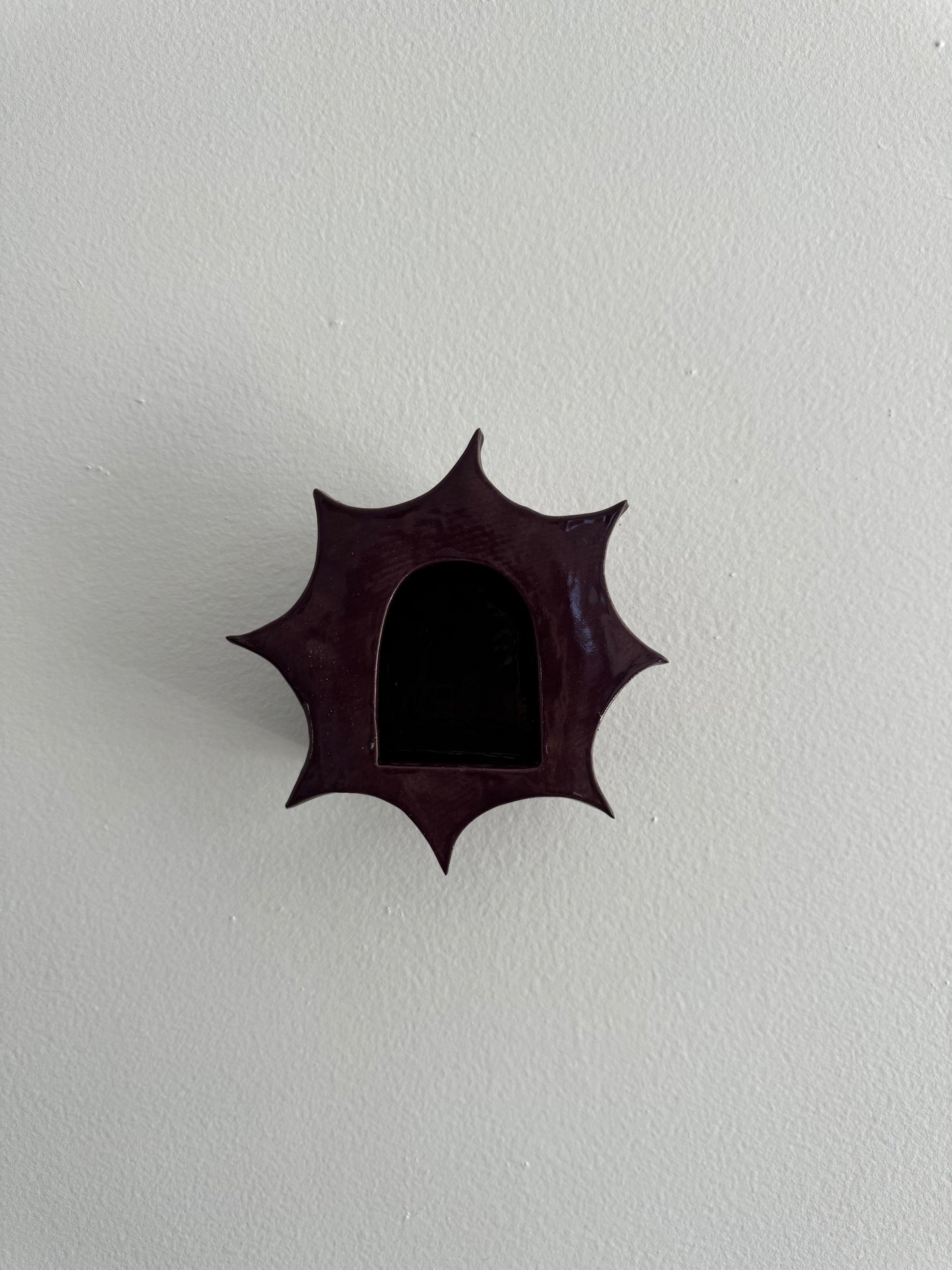 Dark Plum Star Tea Light Votive