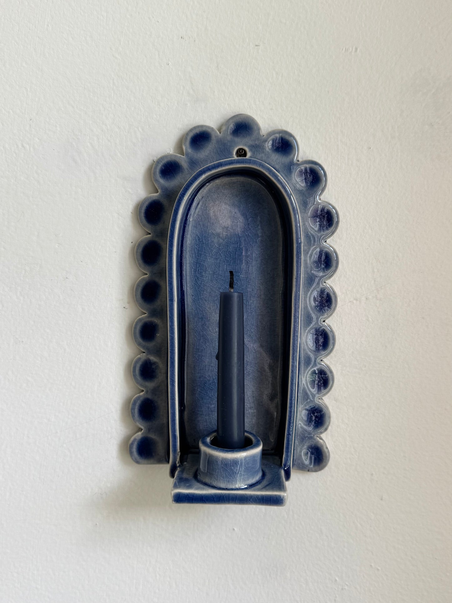 Wonky Crackled Ocean Scallop Sconce
