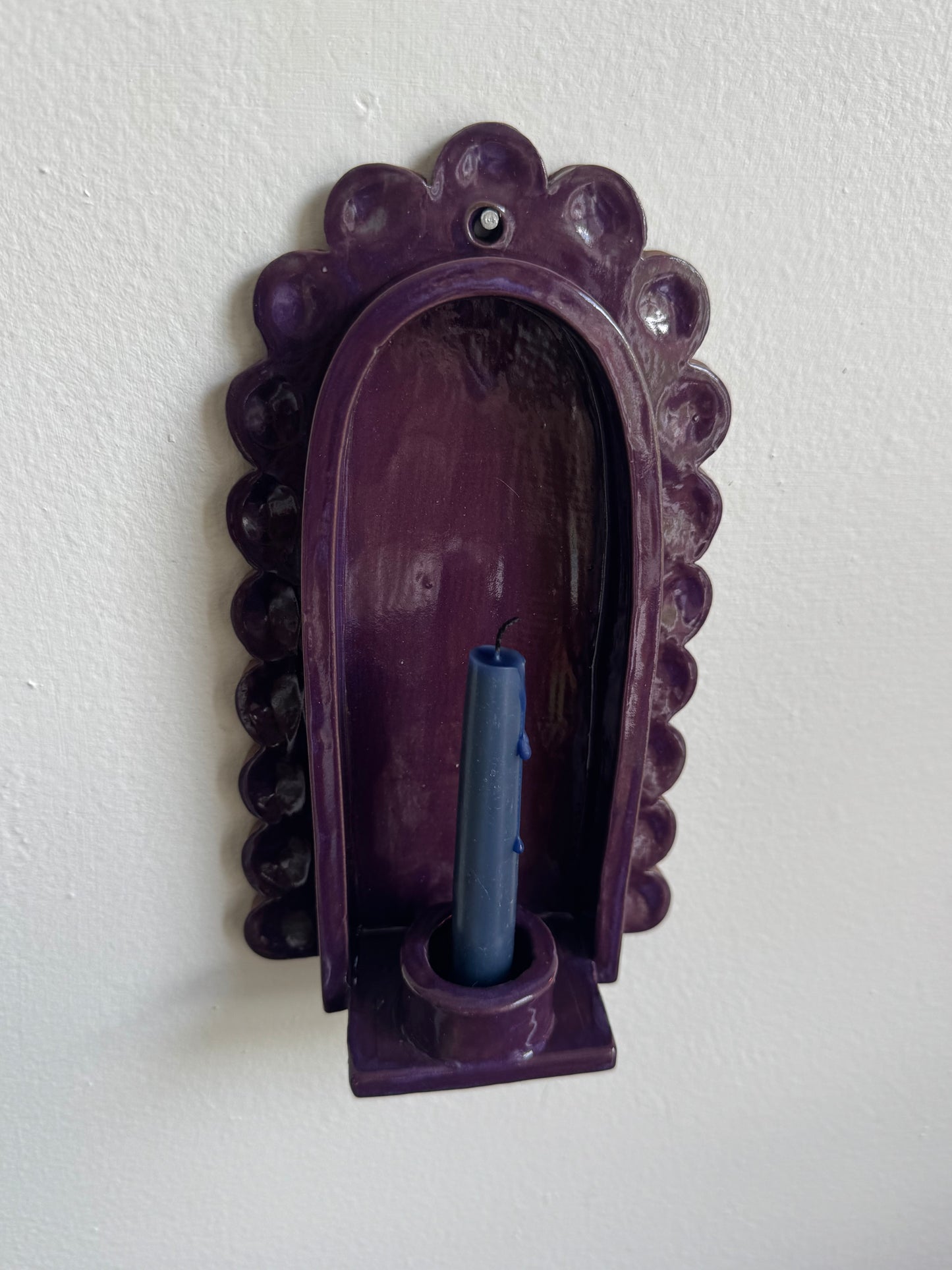 Wonky Dark Plum Sconce #2