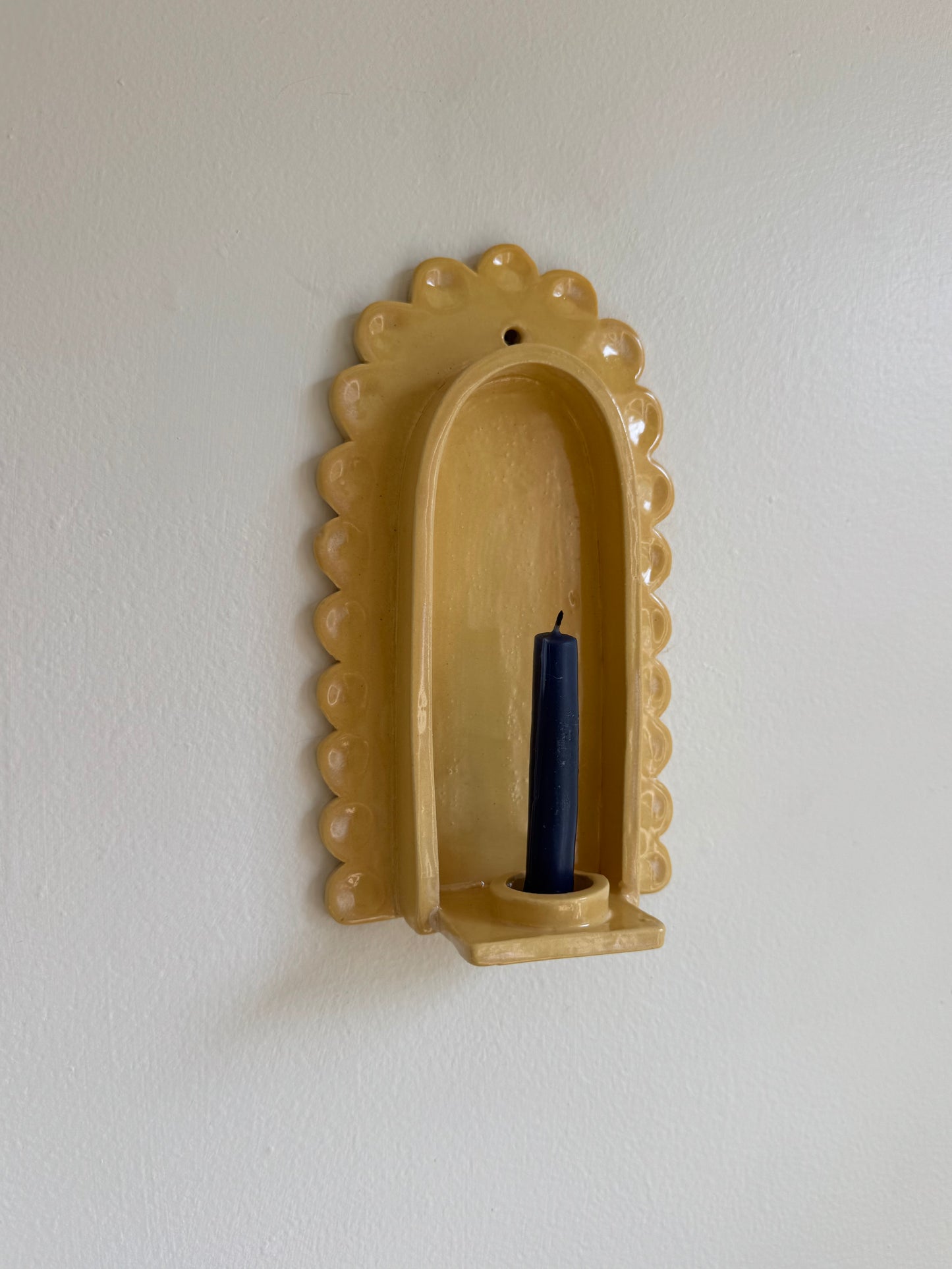 Butter Yellow Scallop Sconce