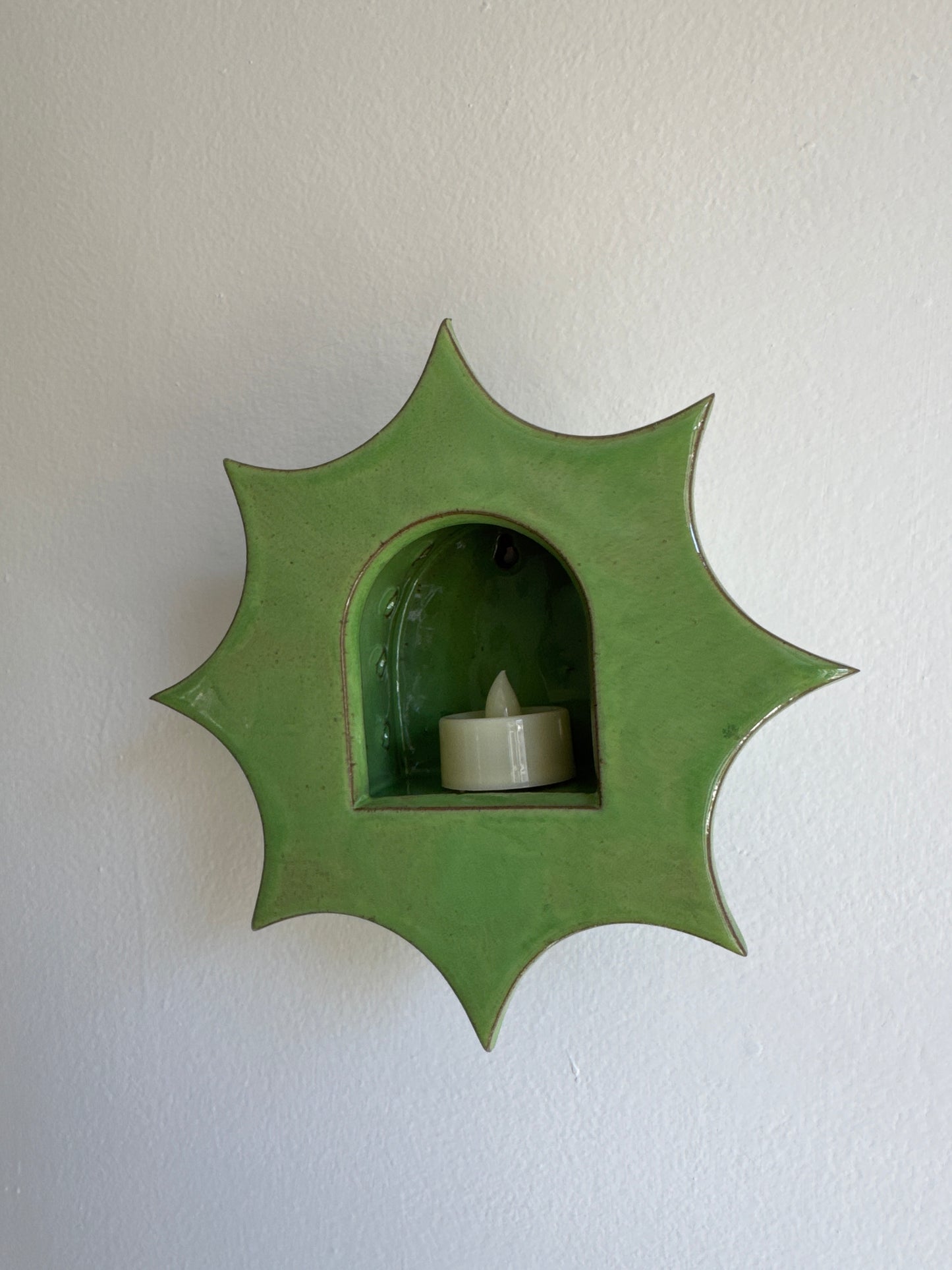 Large Fern Green star Sconce