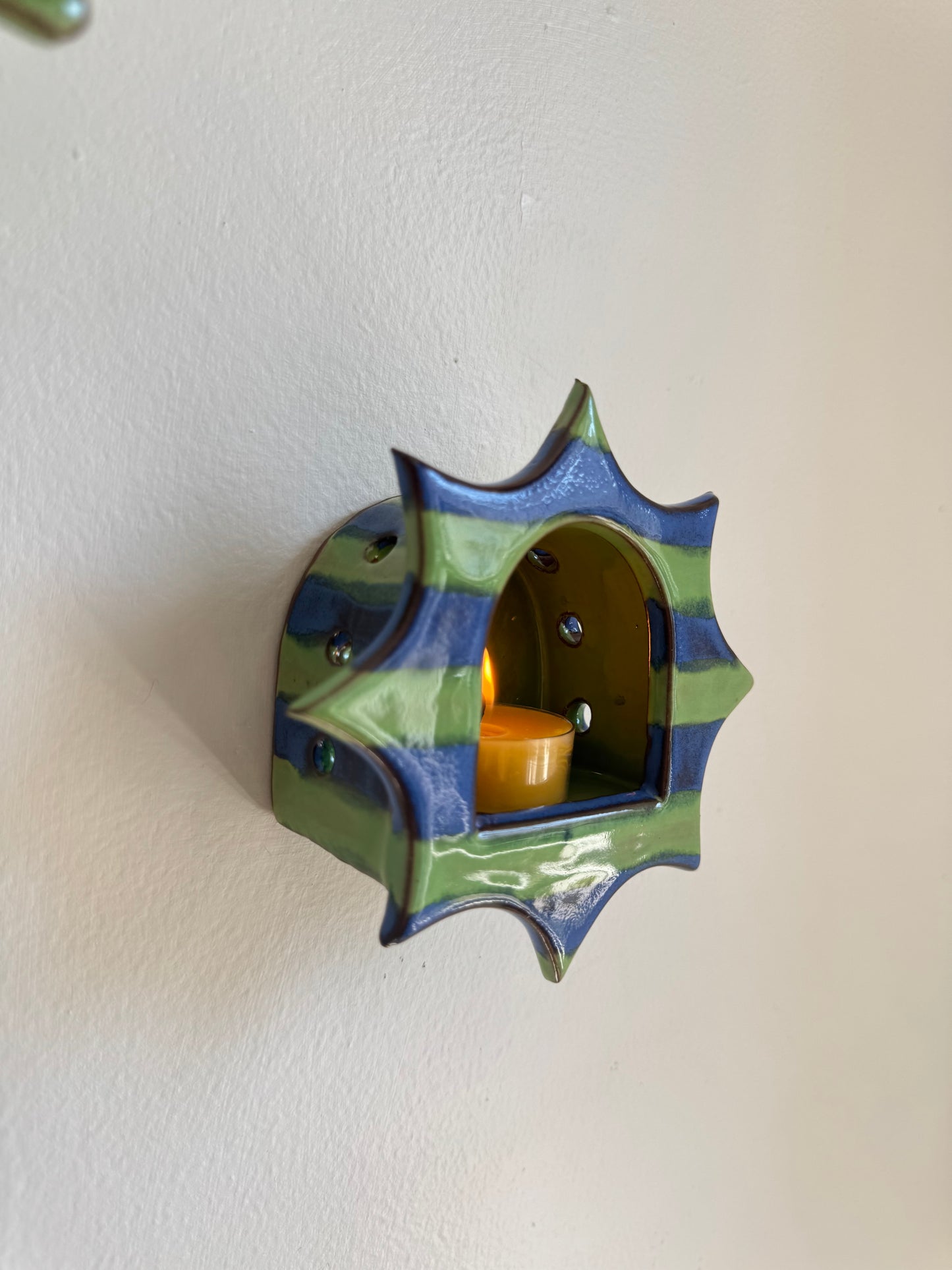 Whimsical Striped Star Sconce