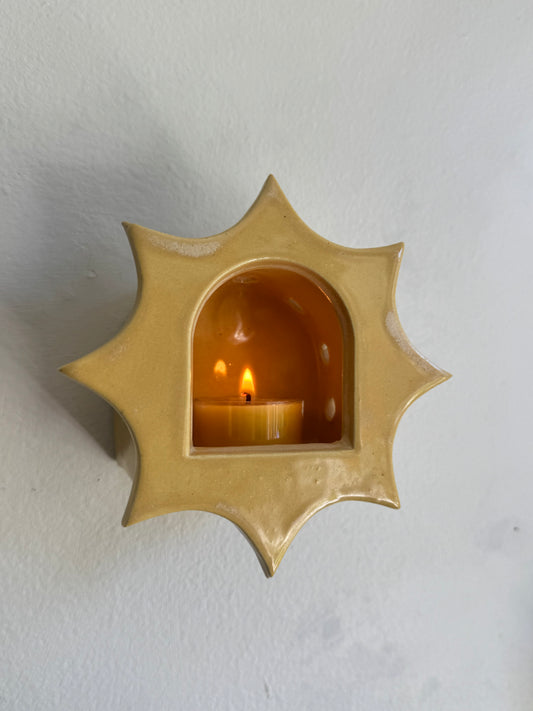 Butter Yellow Star Sconce