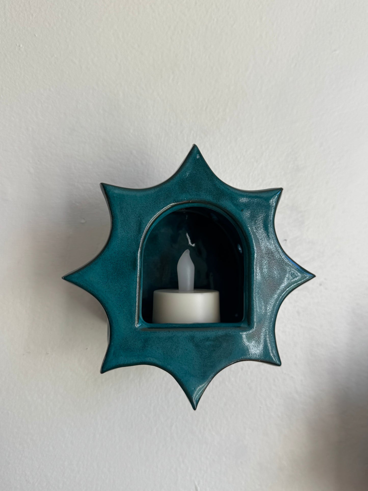 Dark Teal Star Sconce