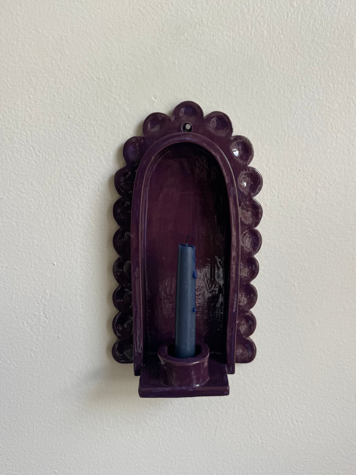 Wonky Dark Plum Sconce #2