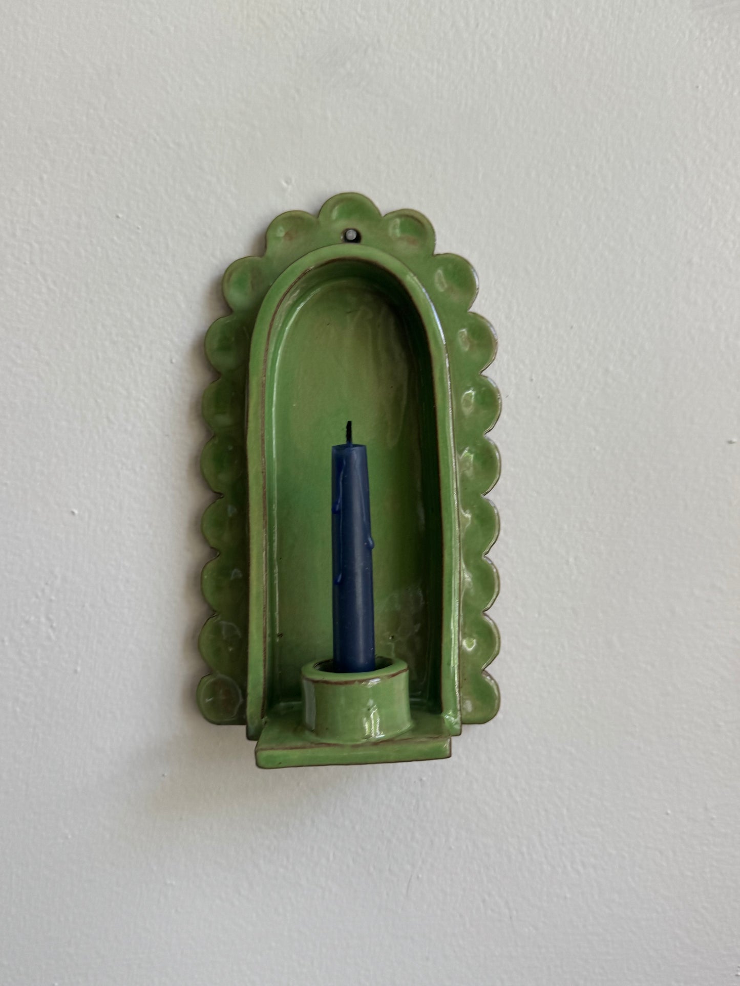 Wonky Fern Green sconce