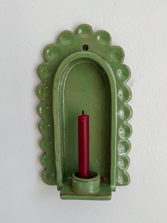 Fern Green Scallop Sconce