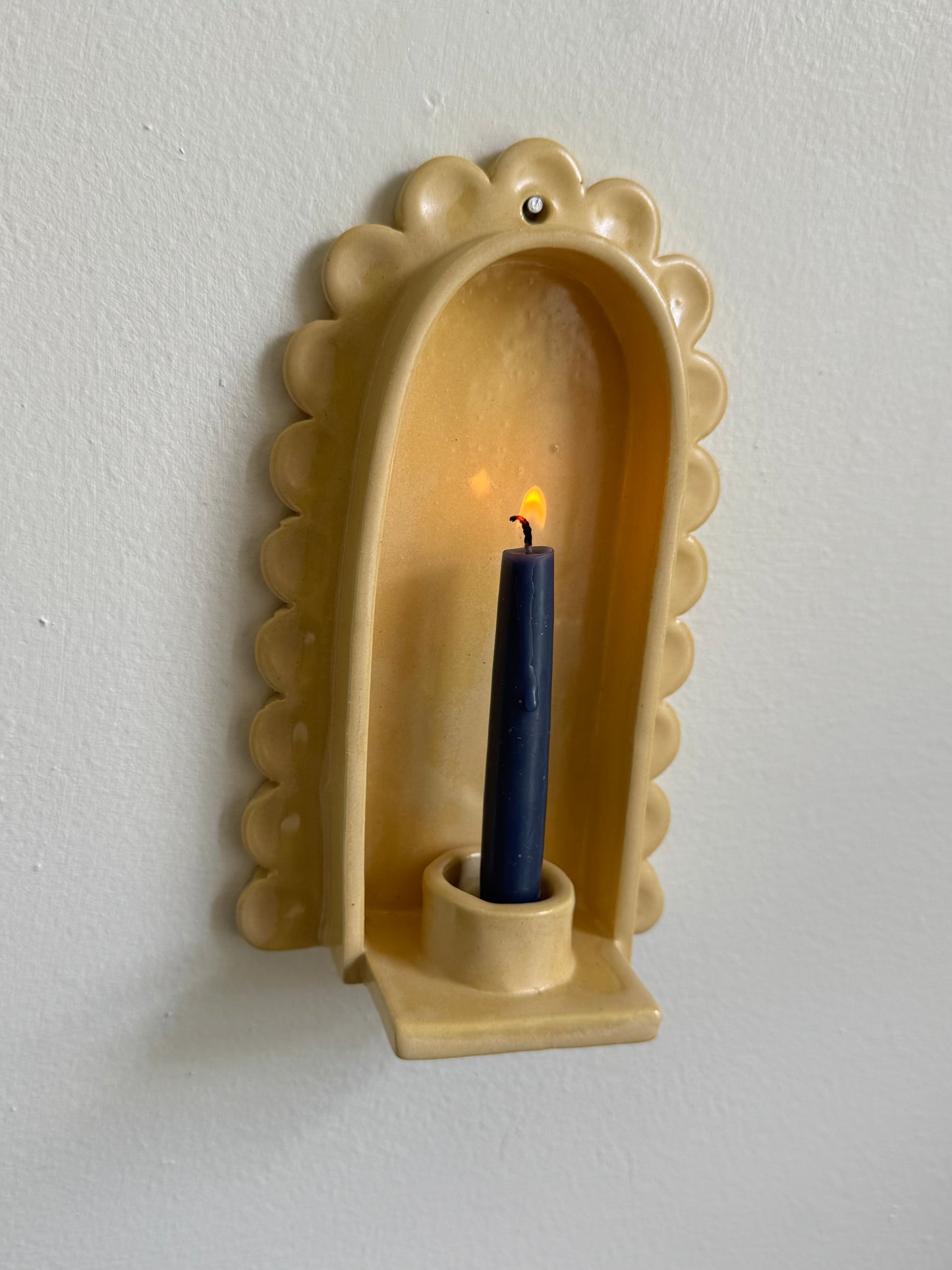 Yellow Scallop Sconce