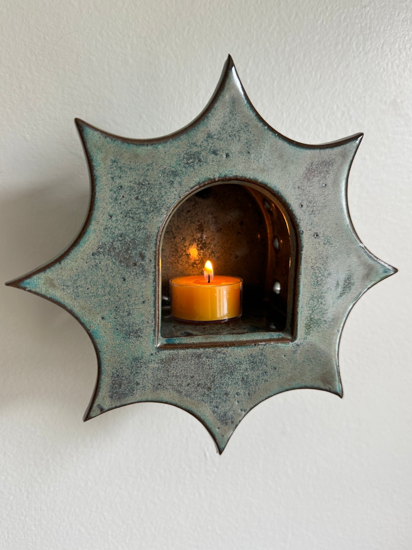 Large Lichen Star Sconce