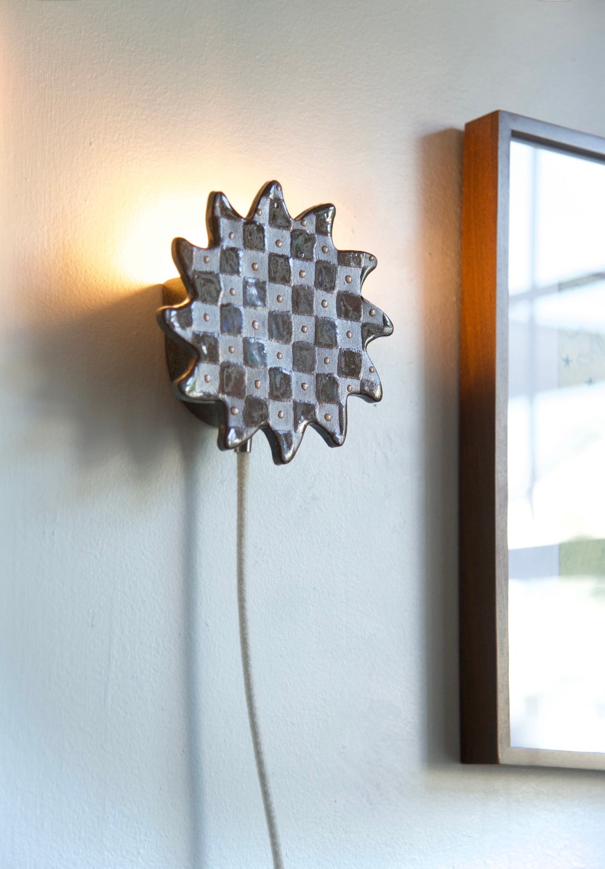 Checkerboard Sun Sconce