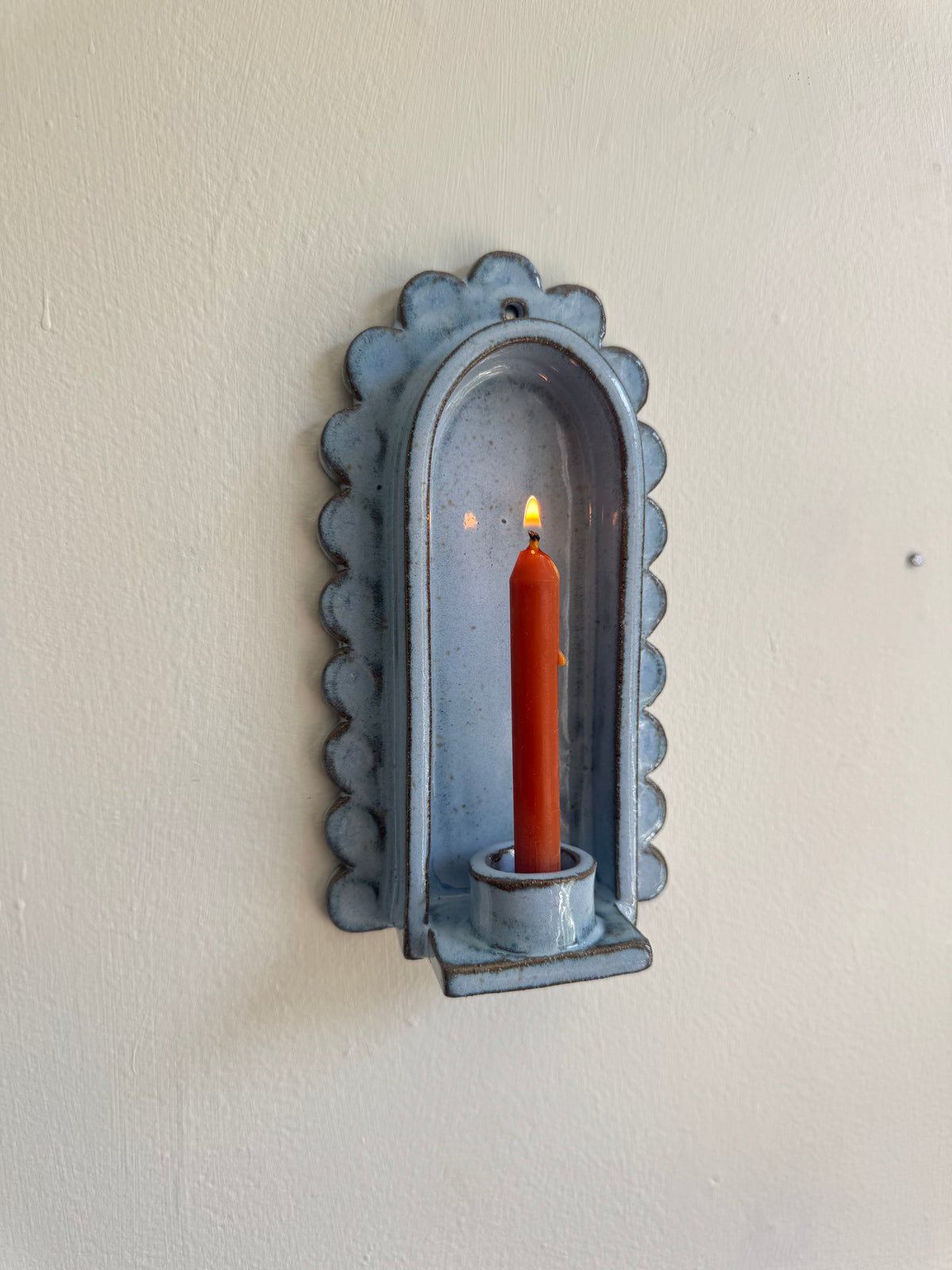 Baby Blue Scallop Sconce
