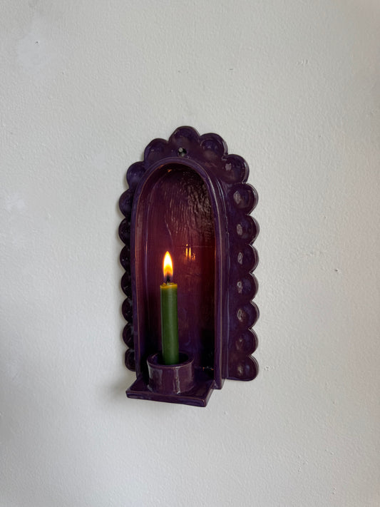 Dark Plum Scallop Sconce