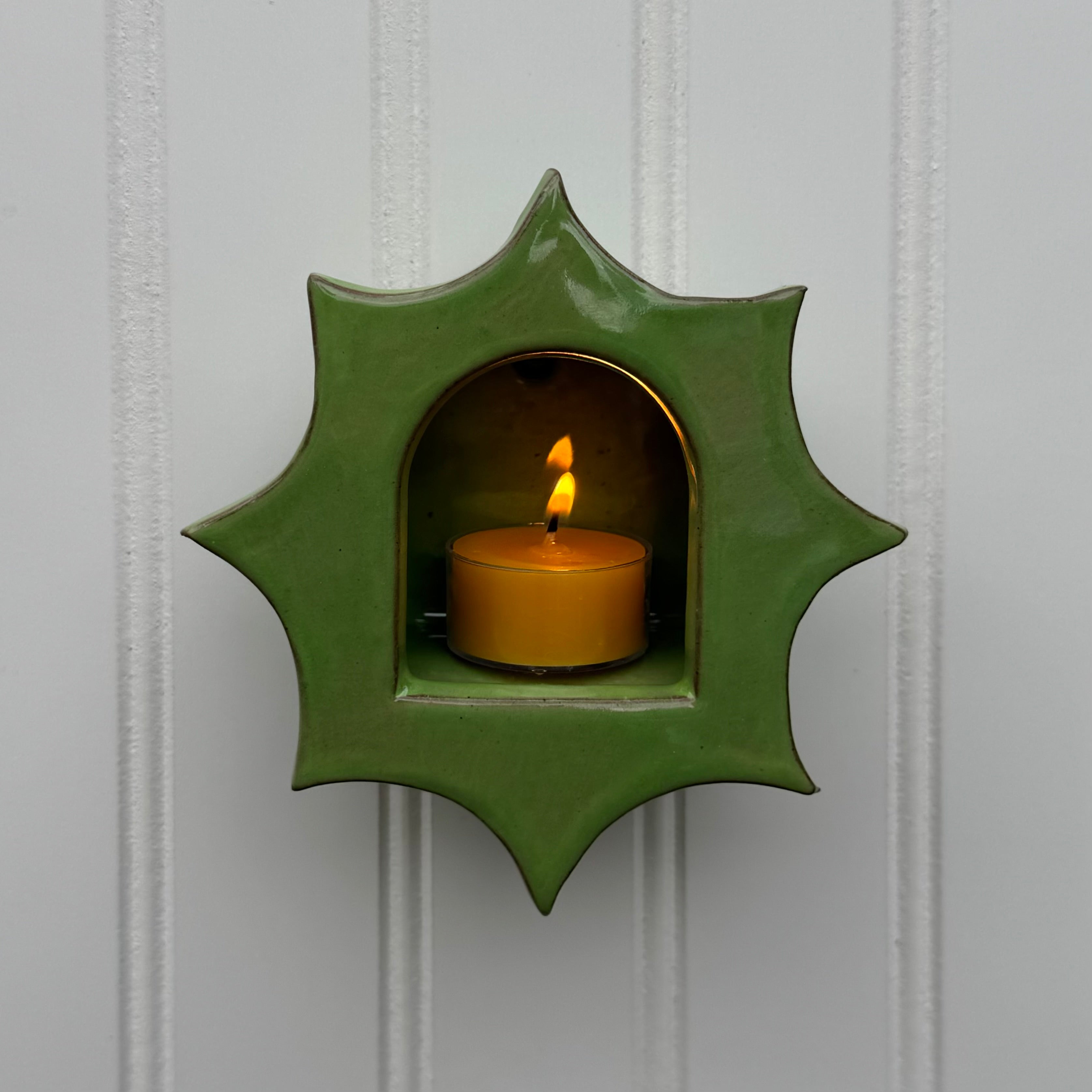 Fern Green Star Sconce – Pink Lemon Ceramics