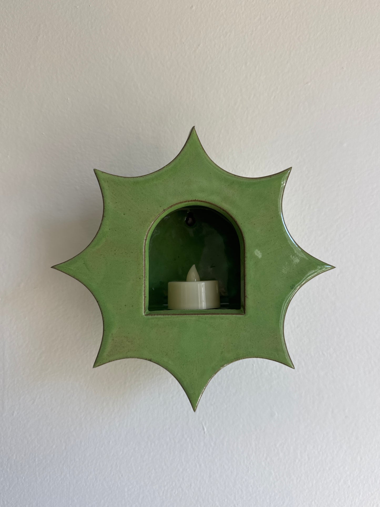 Large Fern Green star Sconce