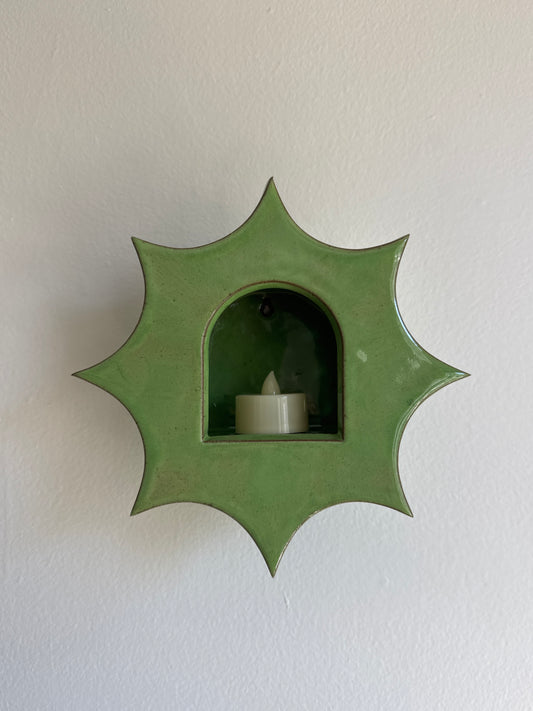 Large Fern Green star Sconce