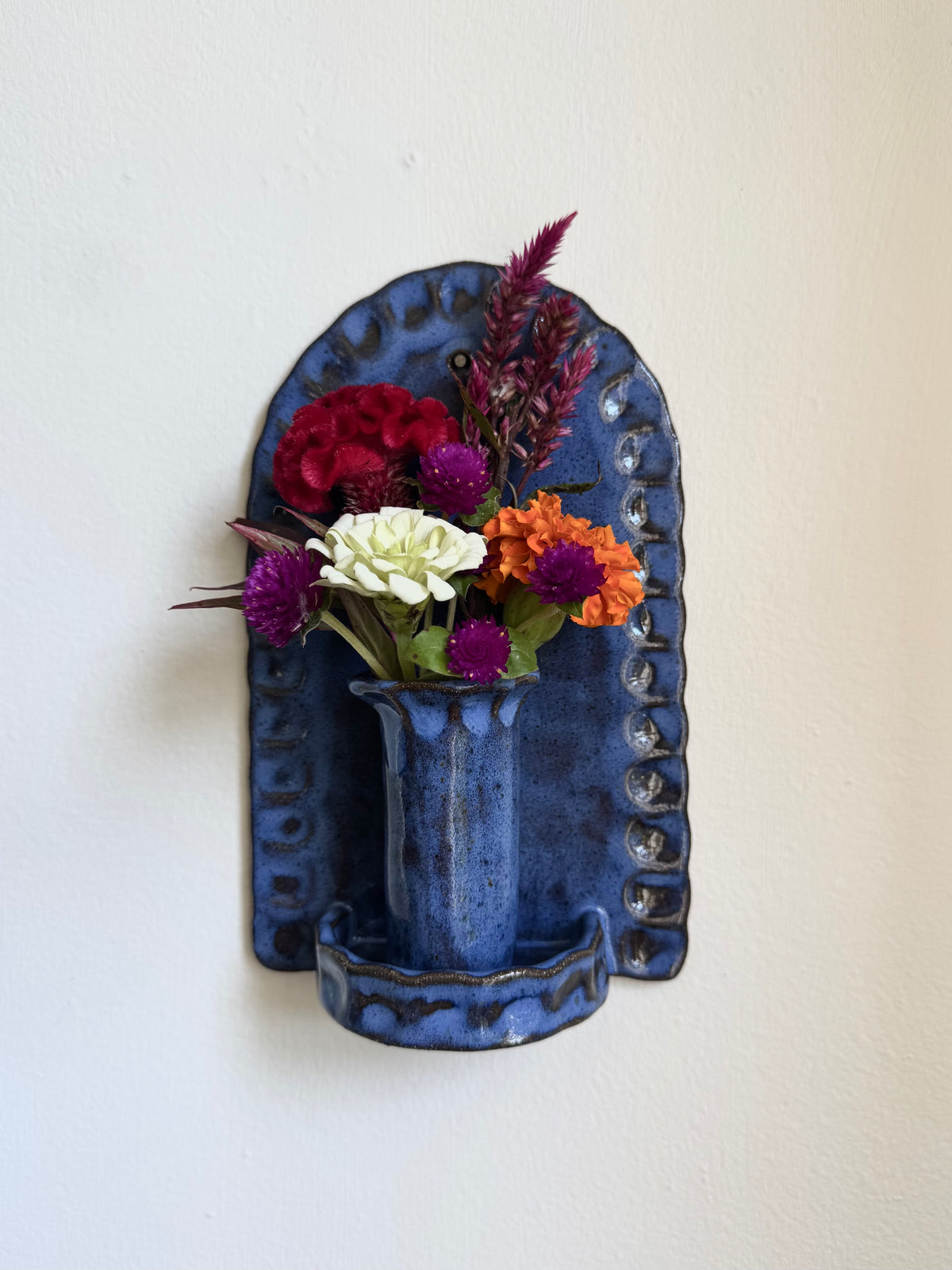 Stormy Blue Shelf and Vase