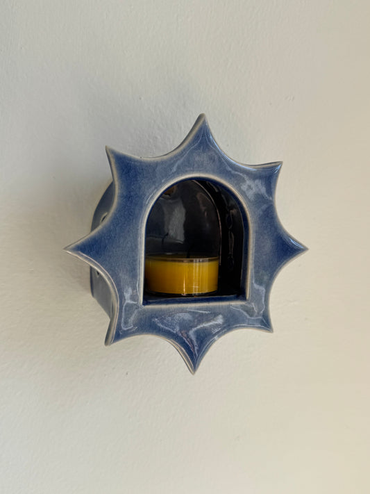 Ocean Crackle Star Sconce