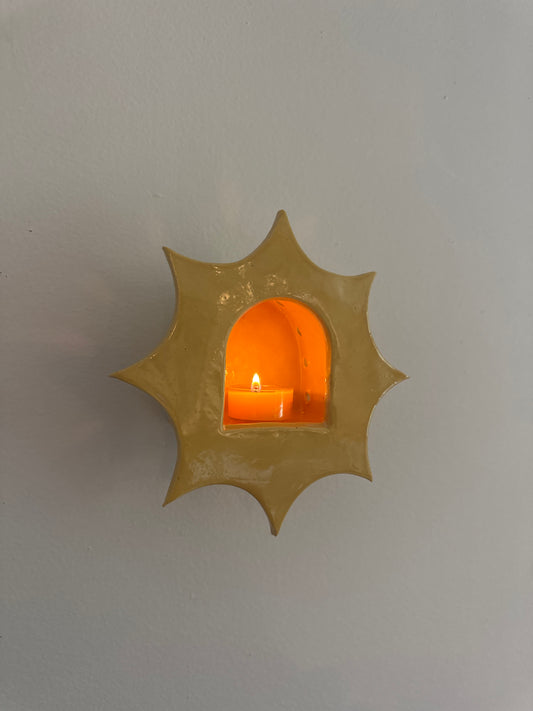 Large Yellow Star Sconce