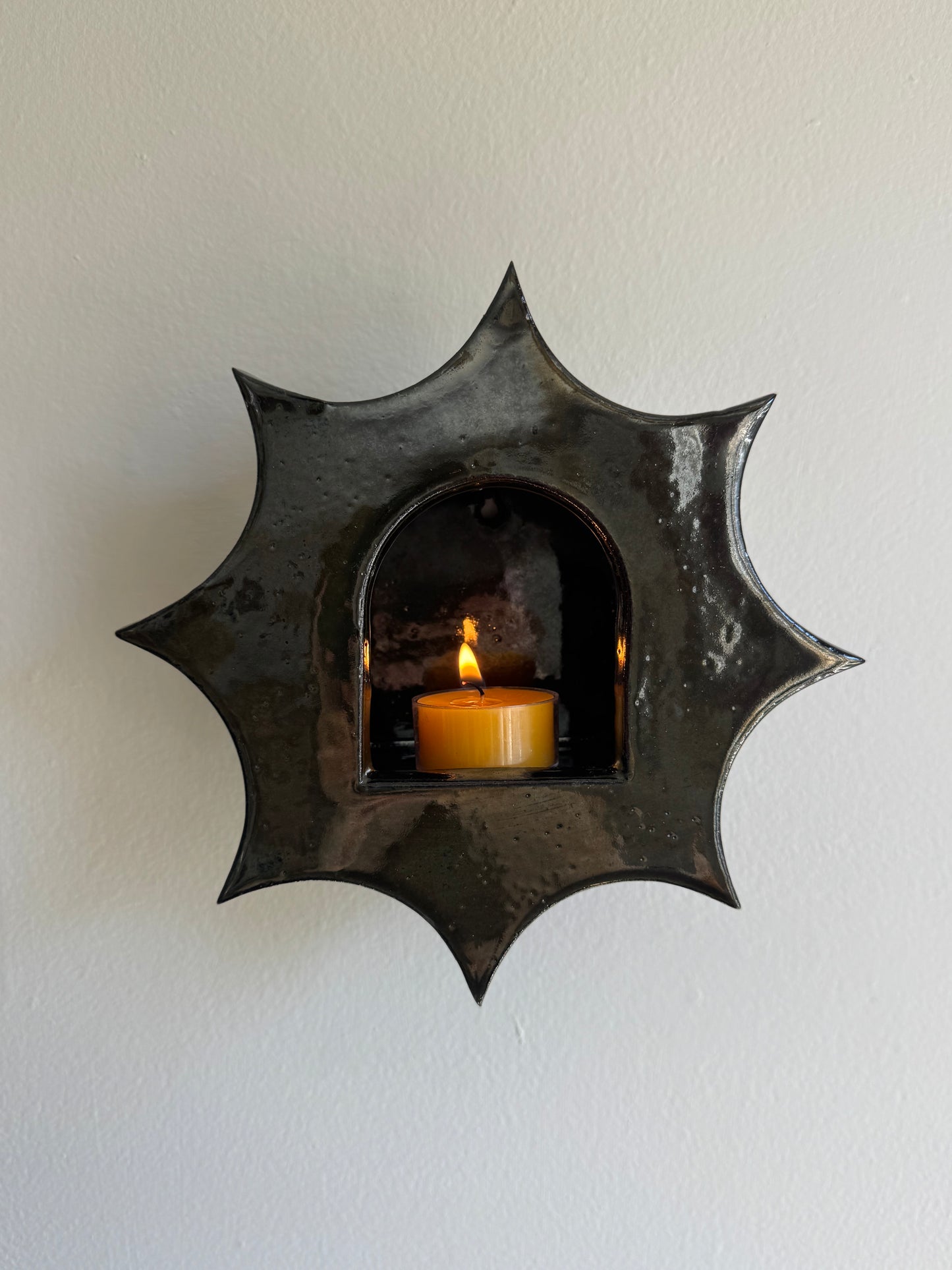 Large Metallic Star Sconce