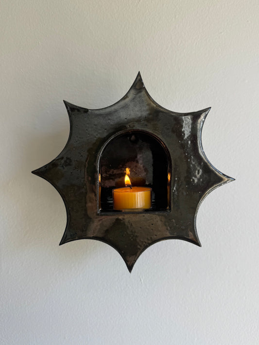 Large Metallic Star Sconce