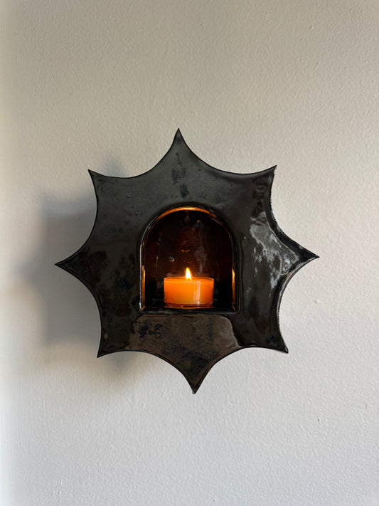 Large Chrome Star Sconce
