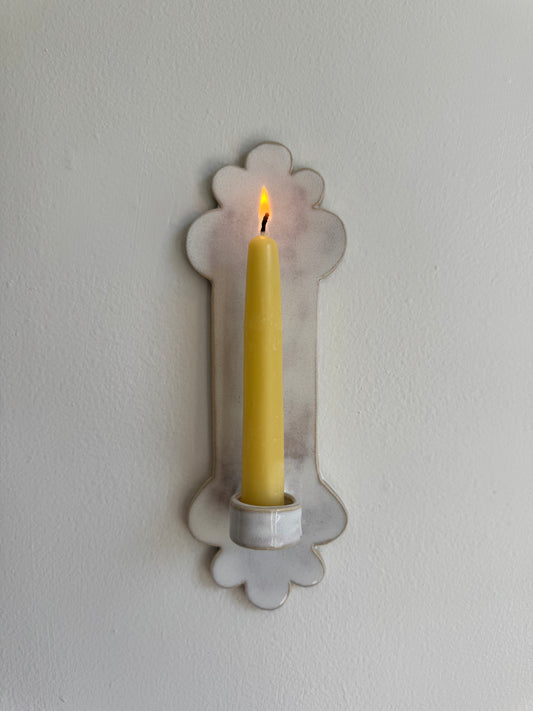 Iridescent White Rae Sconce