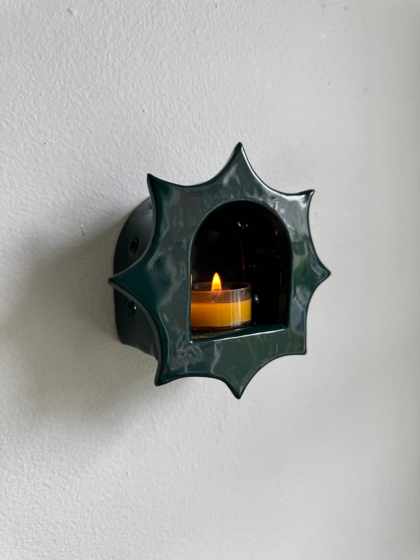 Forest Green Star Sconce