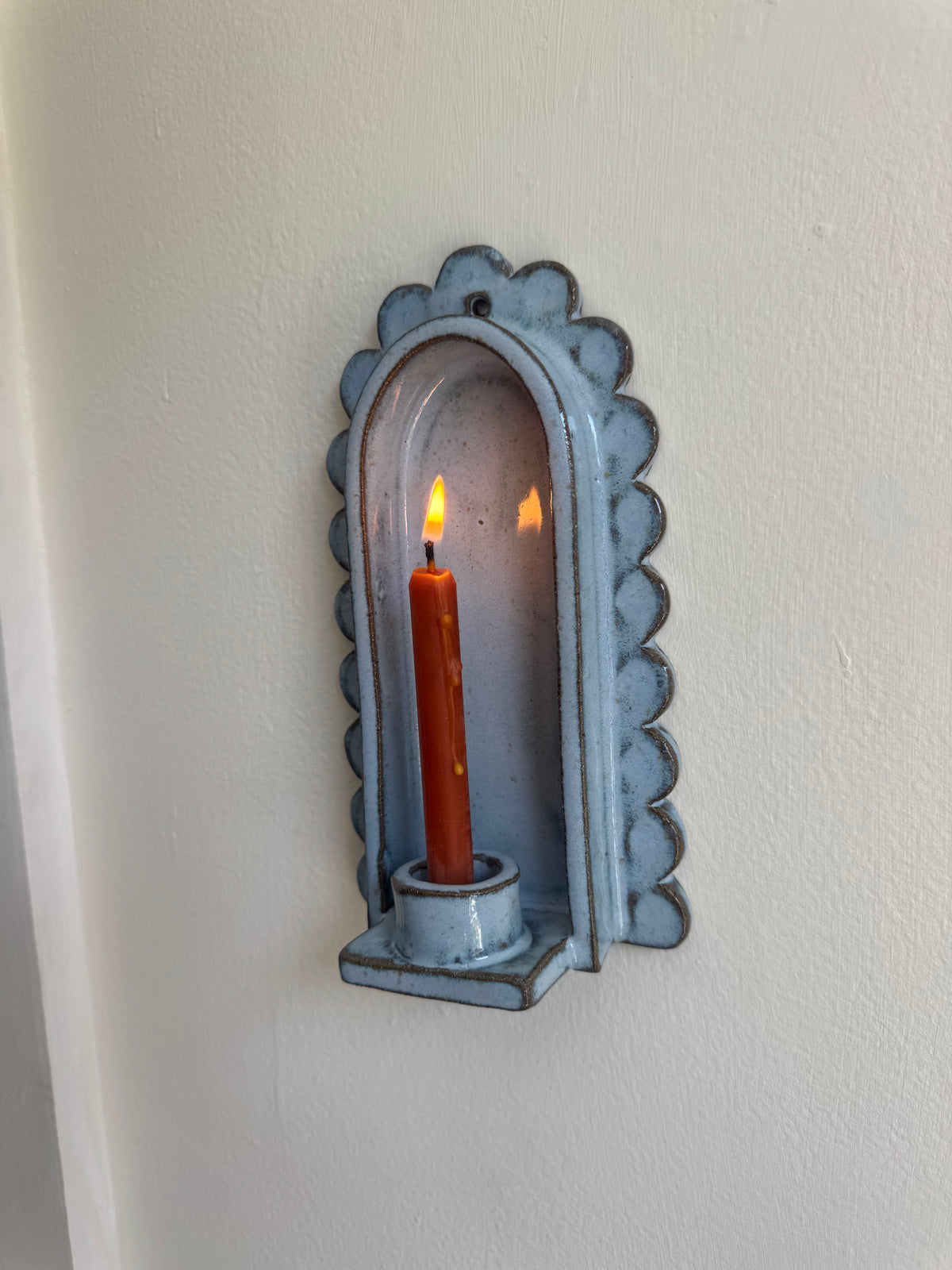 Baby Blue Scallop Sconce