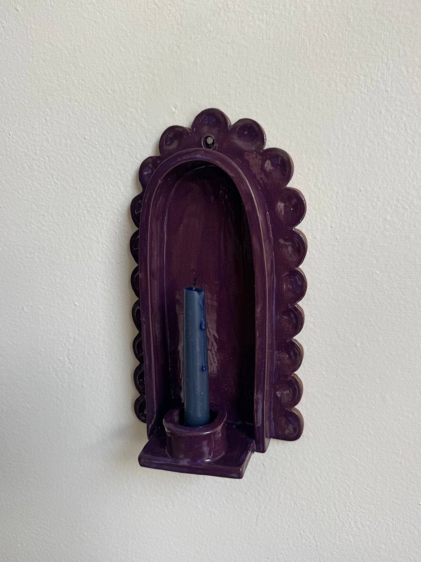 Wonky Dark Plum Sconce #2