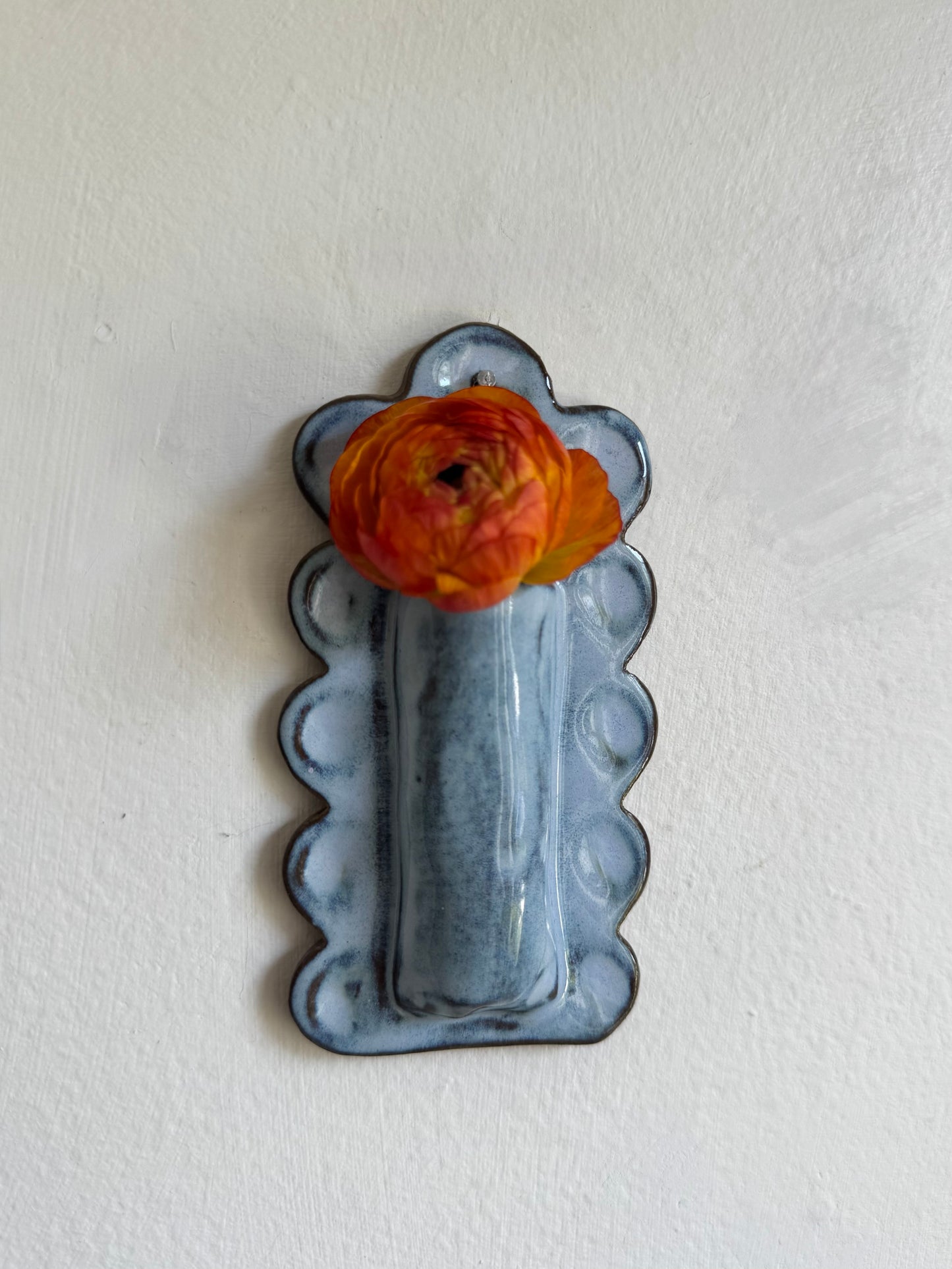 Scalloped Wall Vase