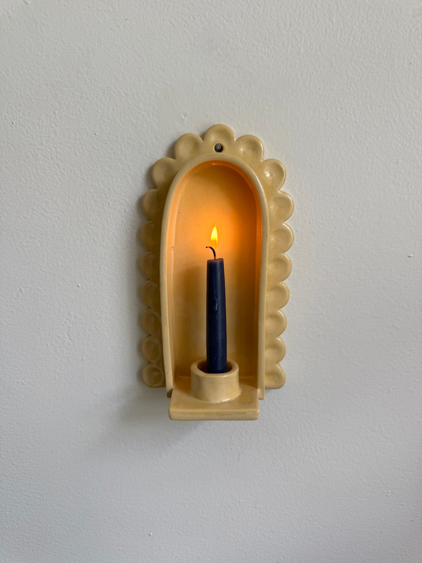 Yellow Scallop Sconce