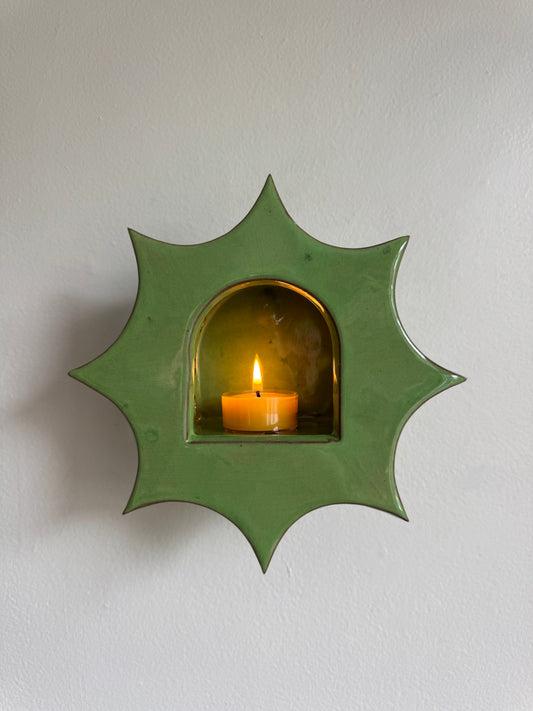 Large Fern Green star Sconce