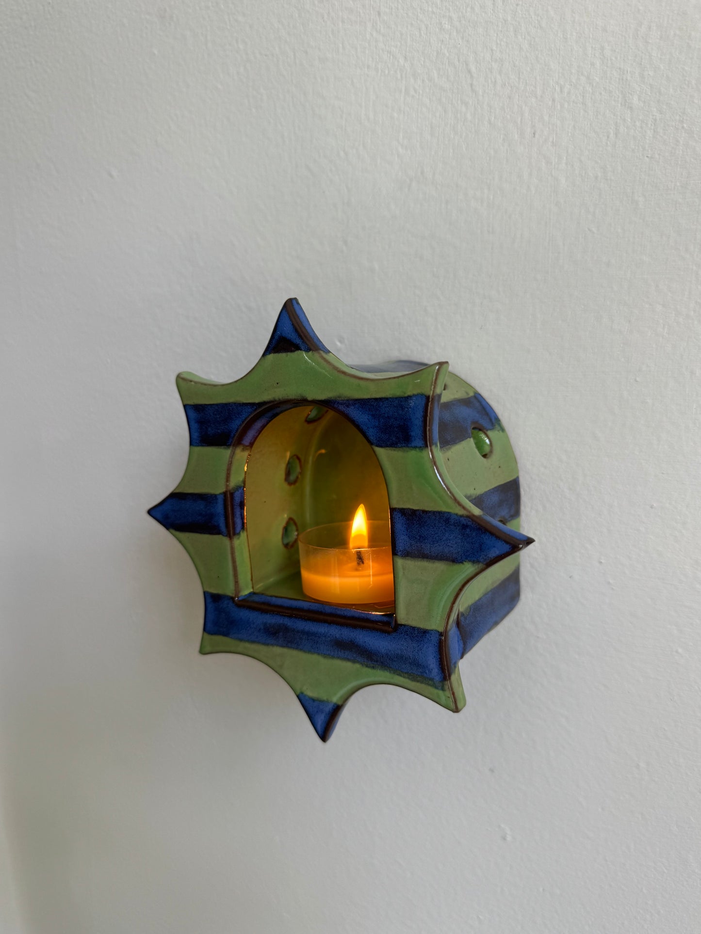 Whimsical Striped Star Sconce