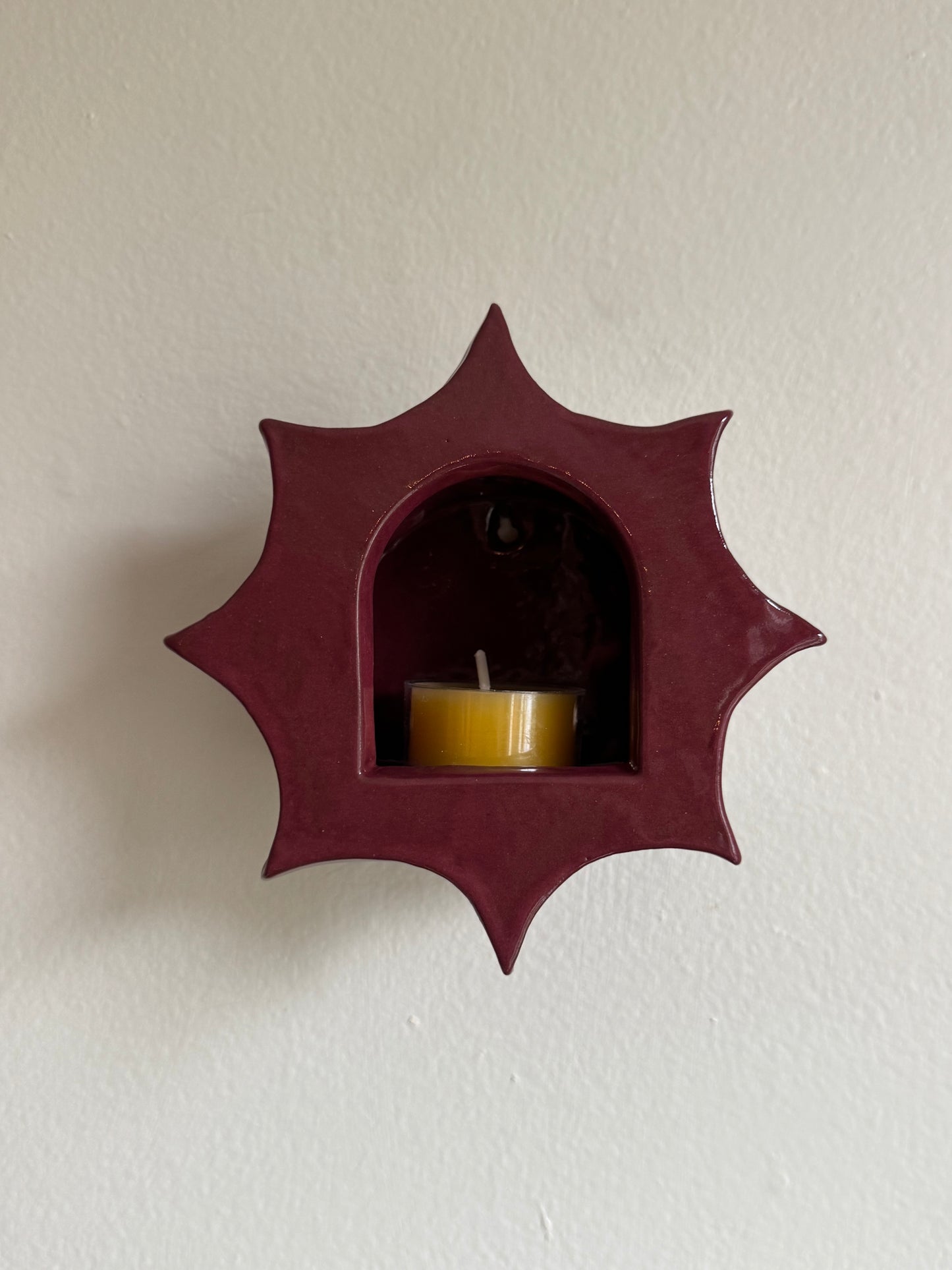 Burgundy Star Votive