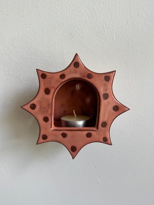 Dusty Rose Polka Dot Star