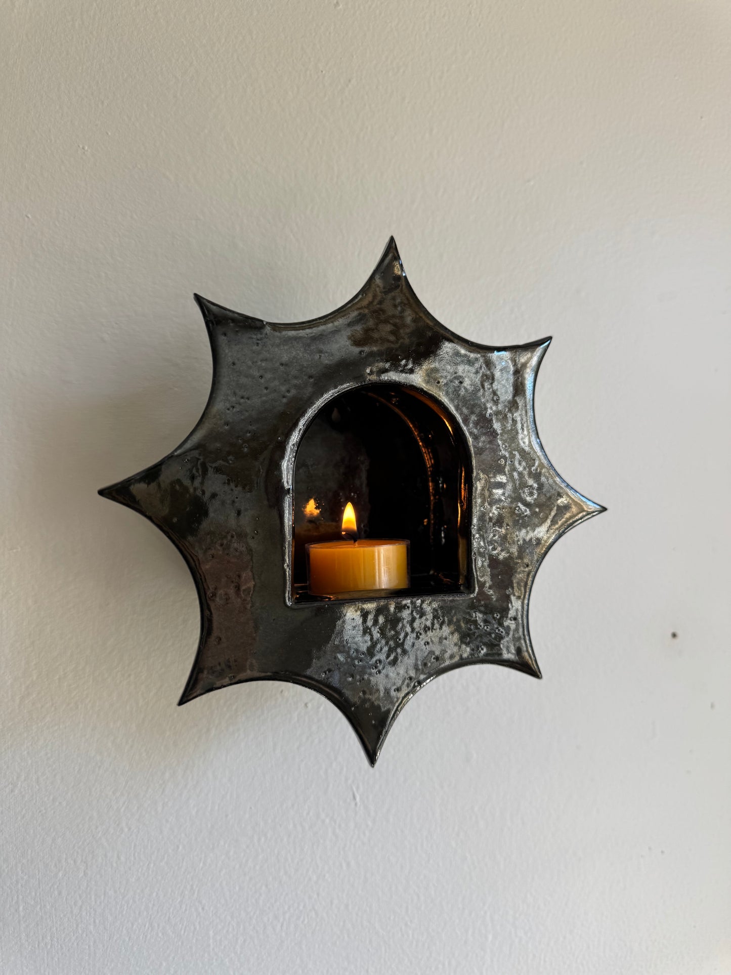 Large Metallic Star Sconce