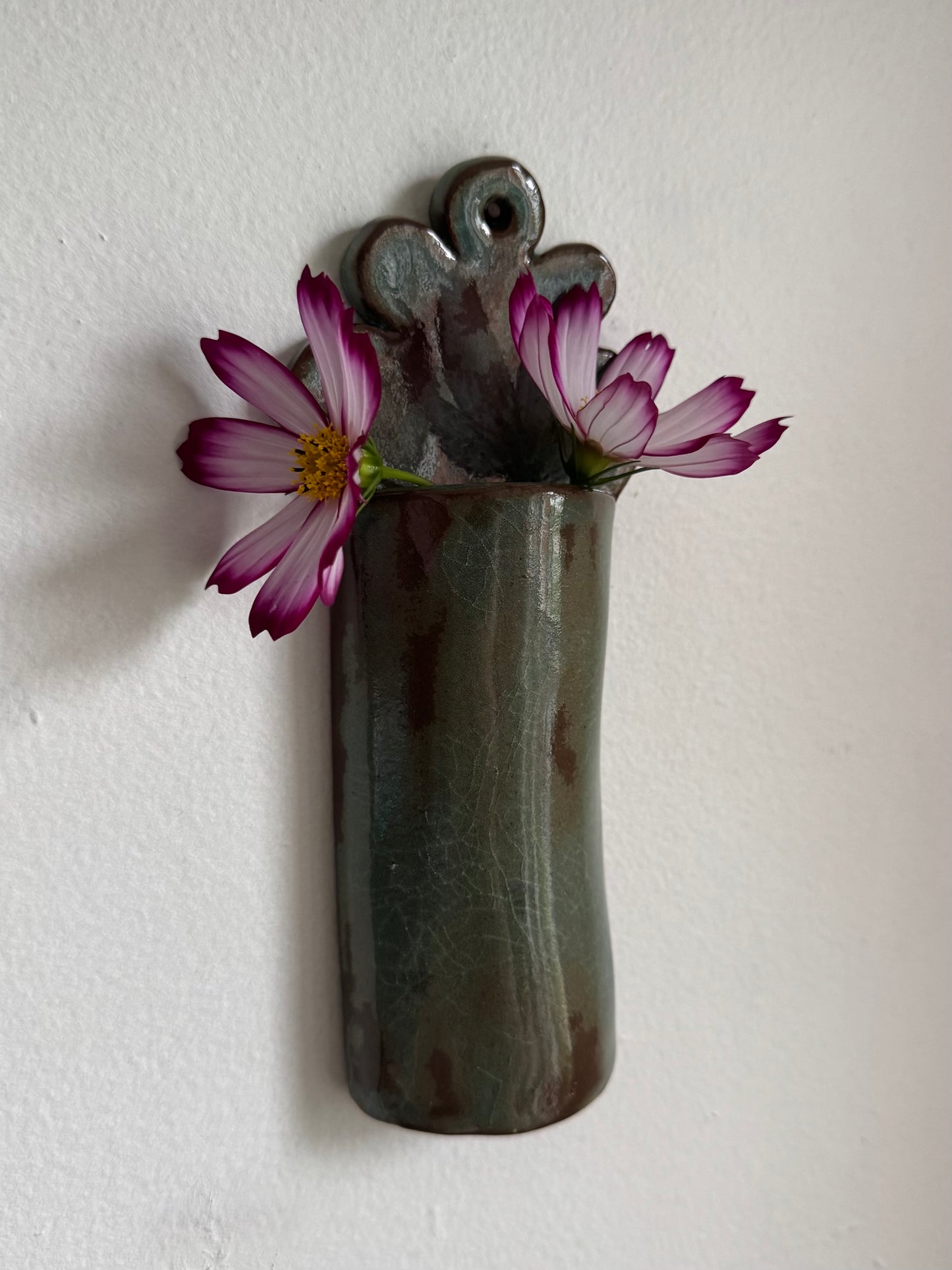 Antiqued Turquoise Rae Wall Vase