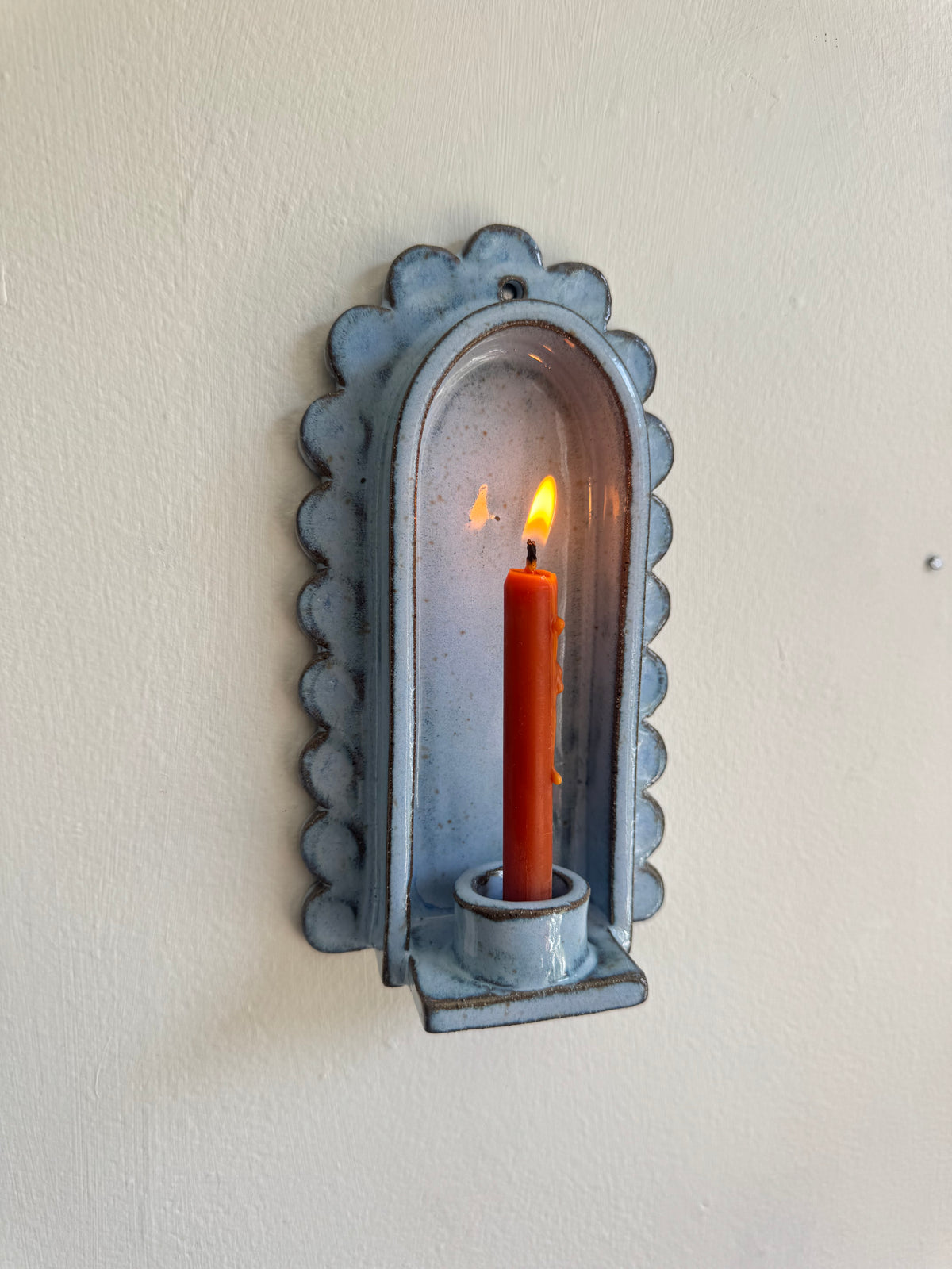 Baby Blue Scallop Sconce