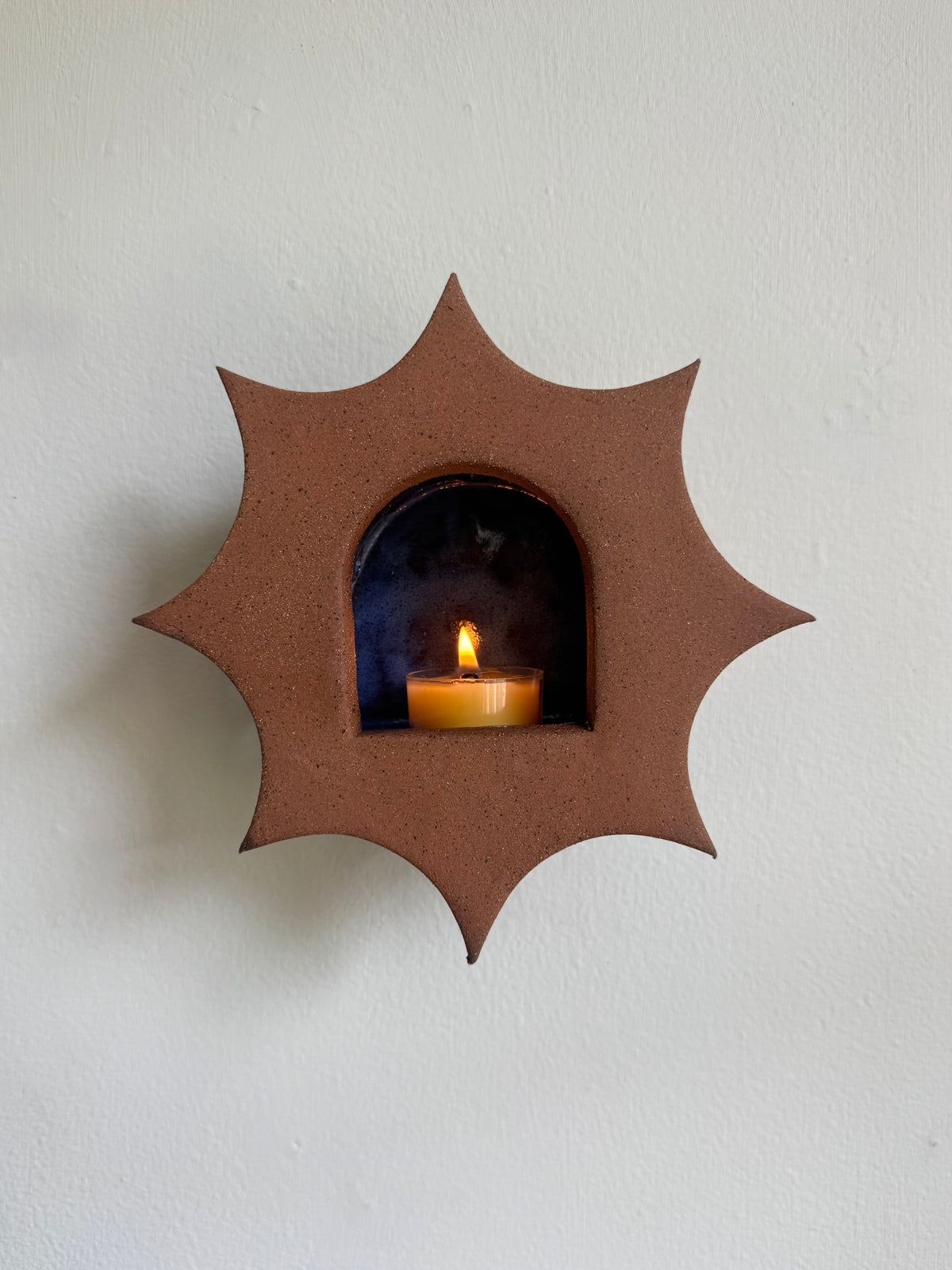Large Natural Star with Stormy Blue Inside